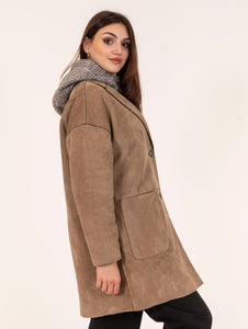 Cappotto Tri Season The Jackie Leather in Suede Beige