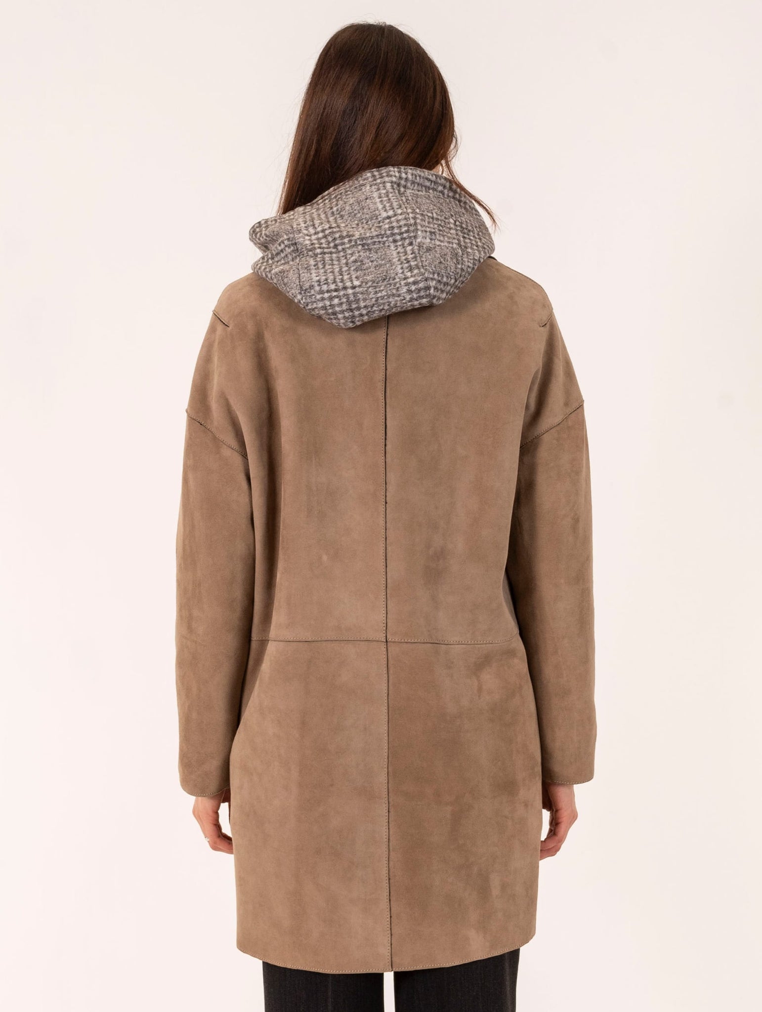 Cappotto Tri Season The Jackie Leather in Suede Beige