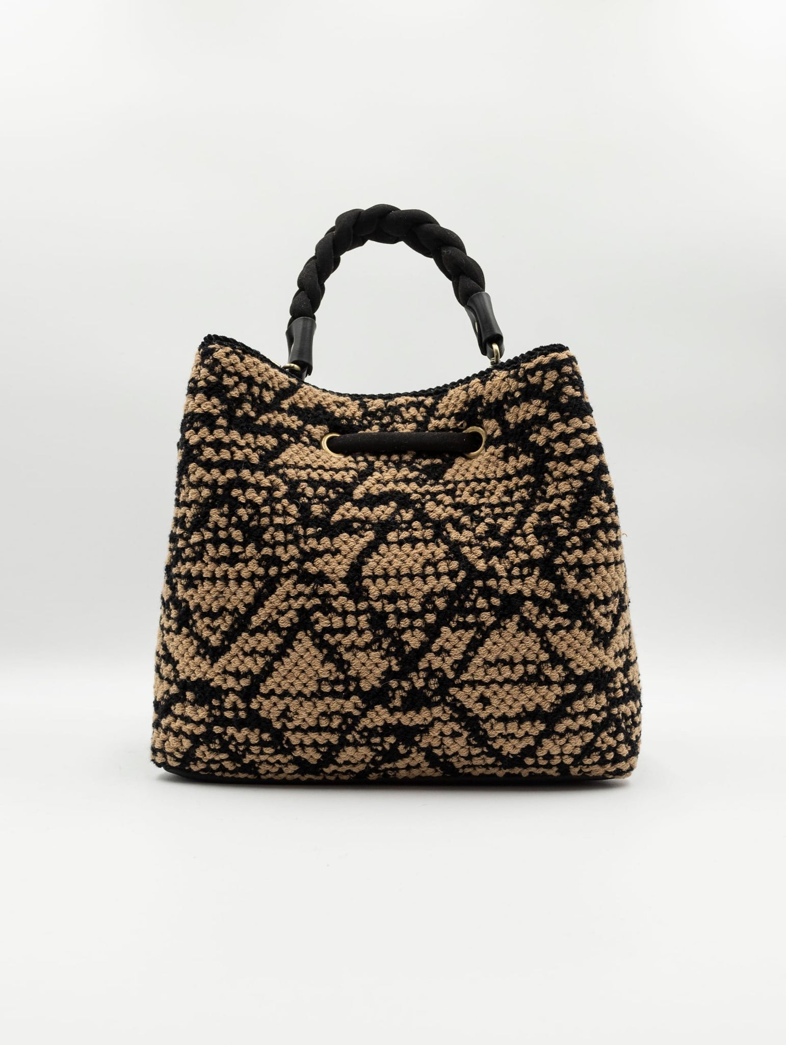 Secchiello Cayos Kilim Via Mail Bag Beige e Nero