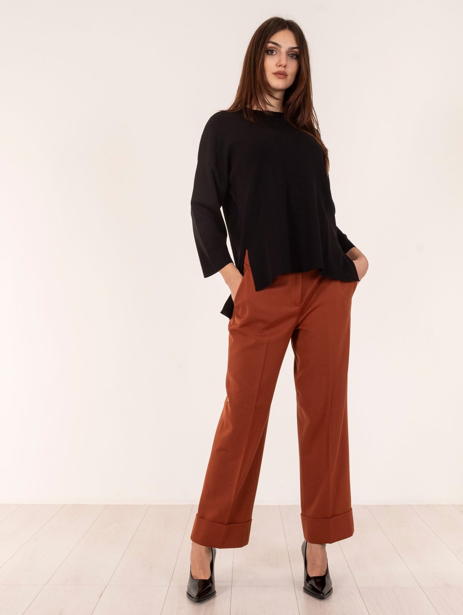 Pantalone Via Masini 80 in Lana Ruggine