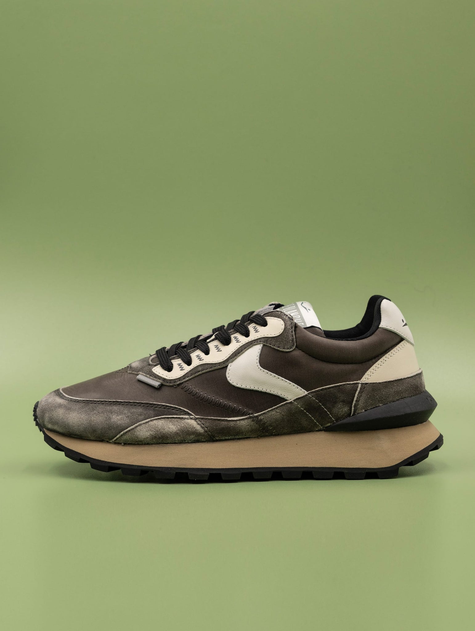 Sneakers Qwark Hype Man Voile Blanche Antracite e Taupe