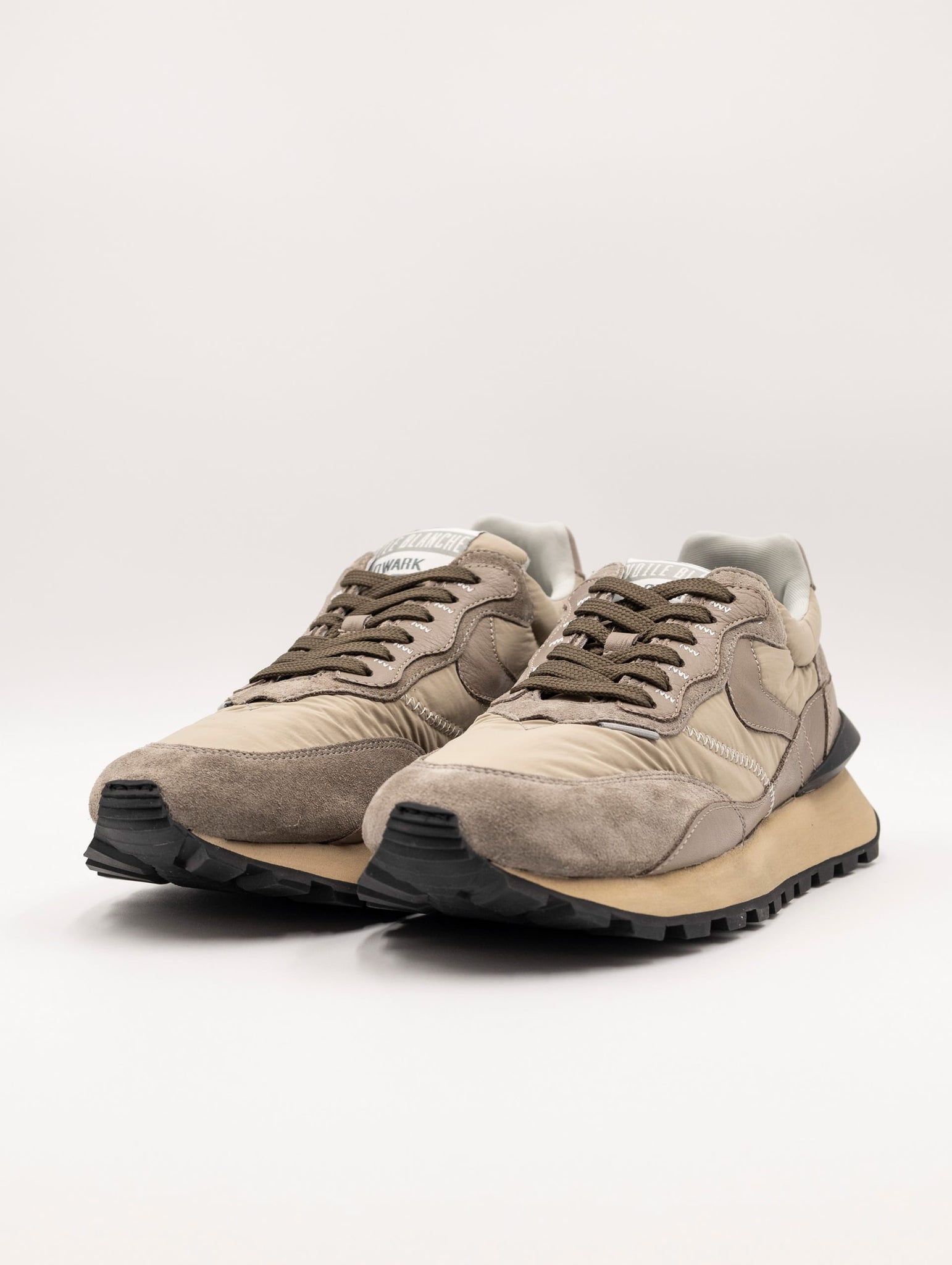 Sneakers Qwark Hype Man Voile Blanche Grigio e Taupe