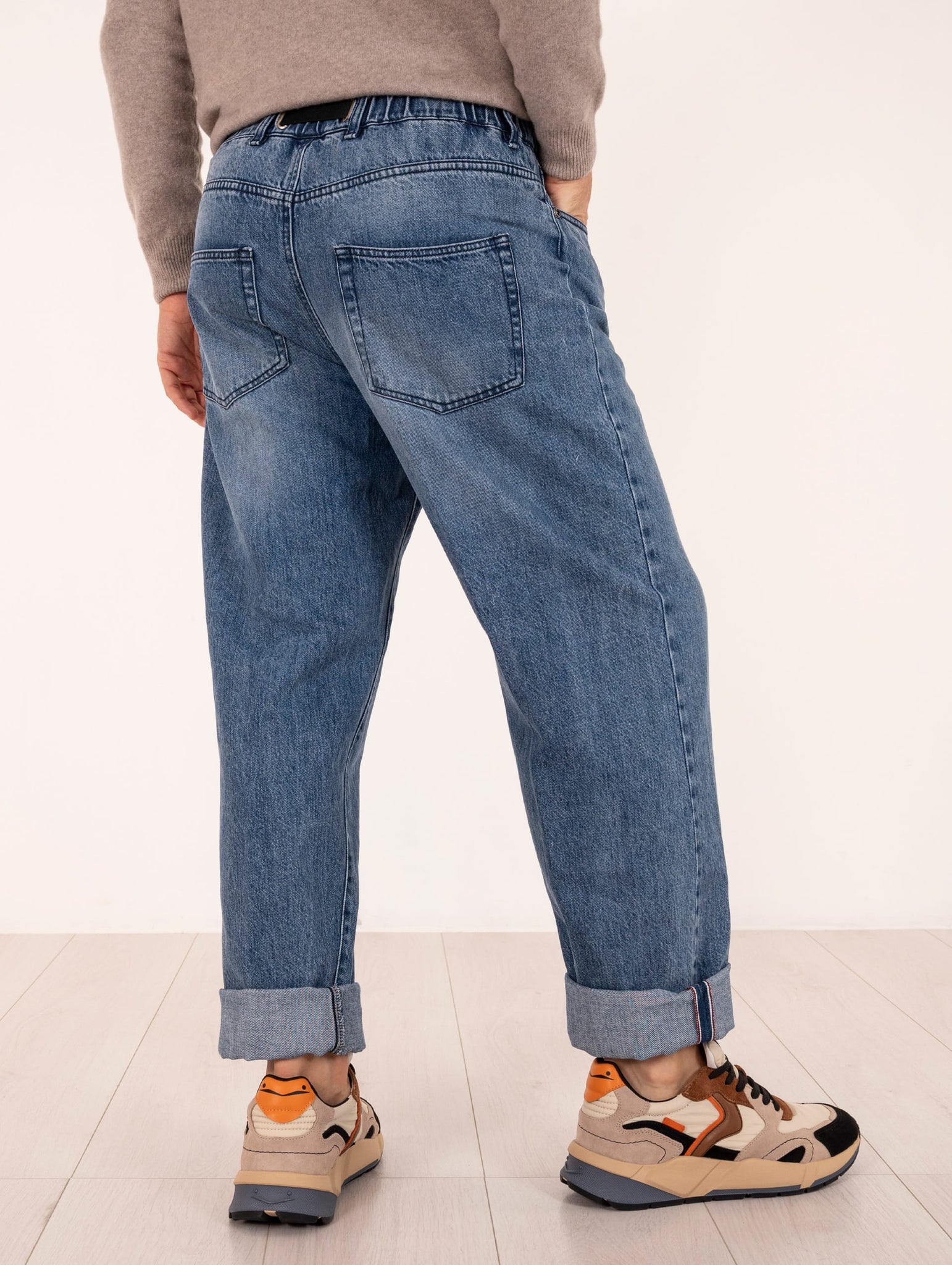 Pantalone White Sand in Cotone Denim Medio