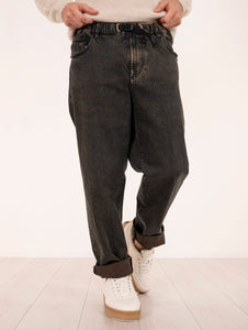 Pantalone White Sand in Cotone Denim Stretch Oliva