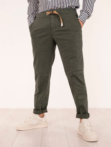 Pantaloni White Sand in Cotone Stretch Militare