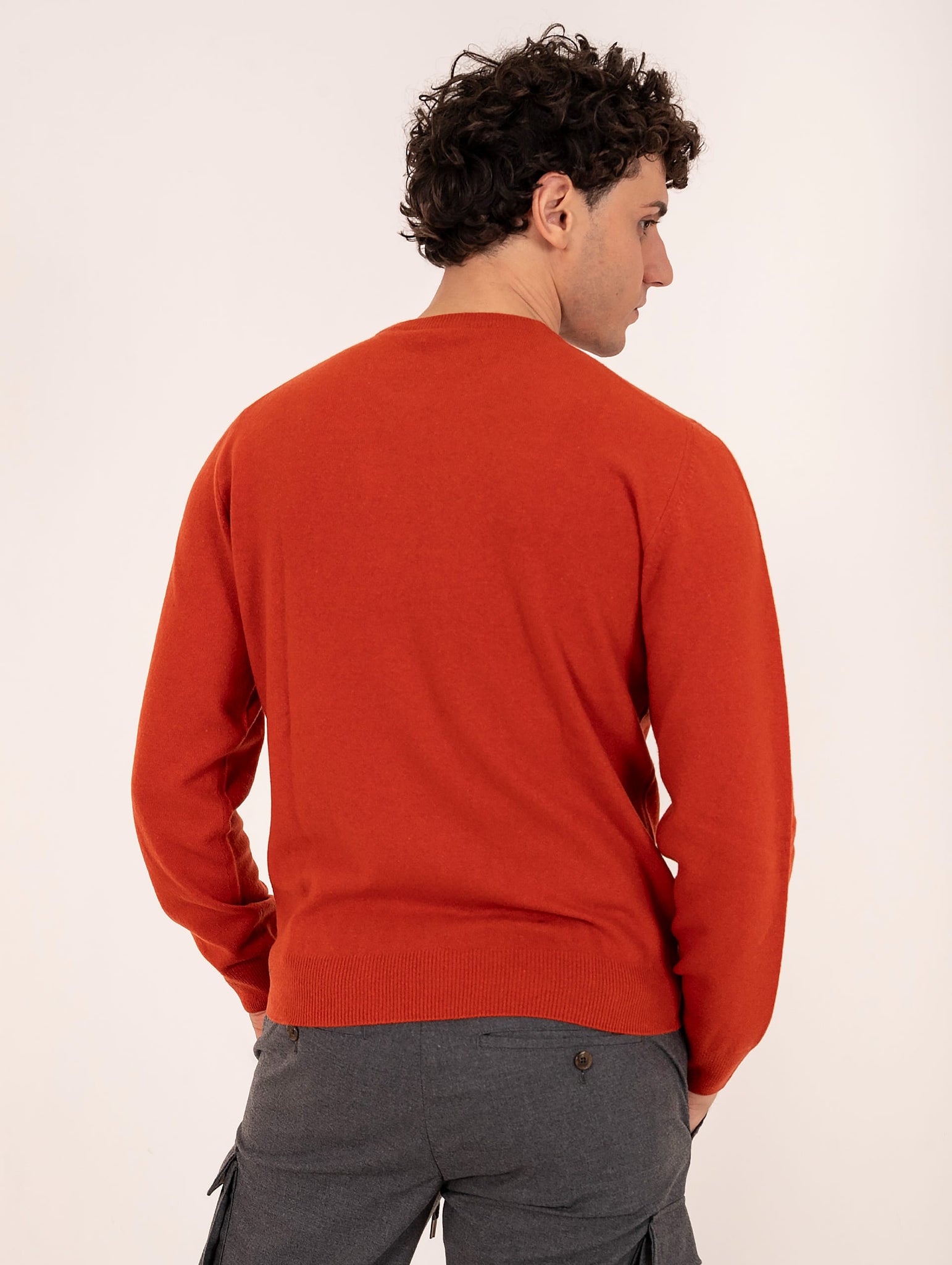 Maglia Girocollo Zanieri Lambswool e Cashmere Zucca