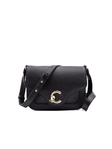 Mini Bag Coccinelle C-Me in Pelle Martellata Nero