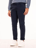 Pantalone Devorè in Cotone e Tencel  Navy