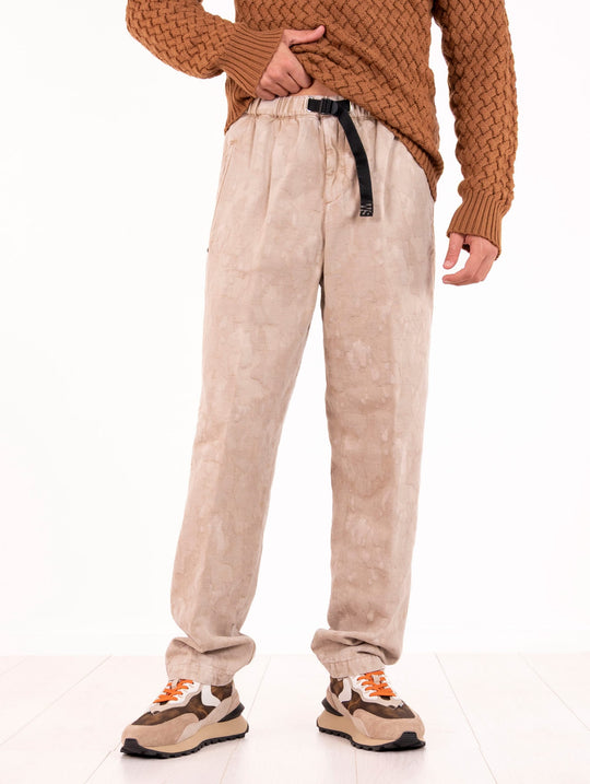 White Sand Sand Camouflage Cotton Pants