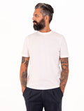 T-Shirt Alpha Studio in Cotone Ice Bianca