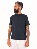 T-Shirt Alpha Studio in Cotone Ice Blu Notte