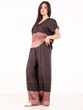 Pantalone Alysi in Seta Fantasia Choco