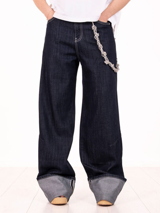 Jeans Circus Hotel Maxi Risvolto e Catena