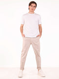 T-Shirt Eleventy Milano Platinum in Cotone Giza Bianco e Grigio