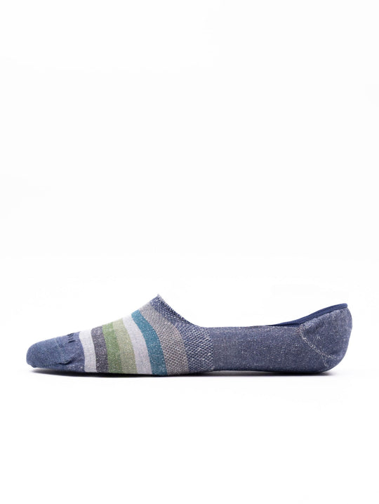 Fantasmini Marcoliani Invisible Touch in Cotone a Righe Denim e Verde