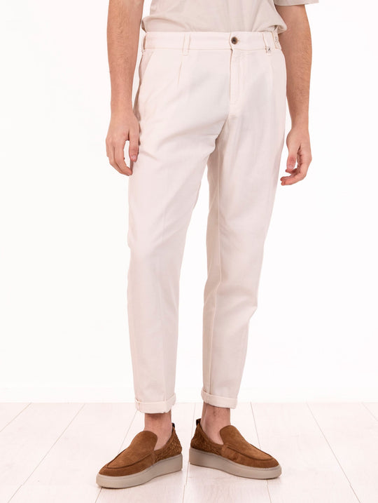 Pantalone Myths in Cotone Ice Burro
