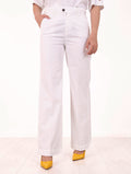 Pantalone Lais Roy Roger's in Cotone e Lyocell Bianco