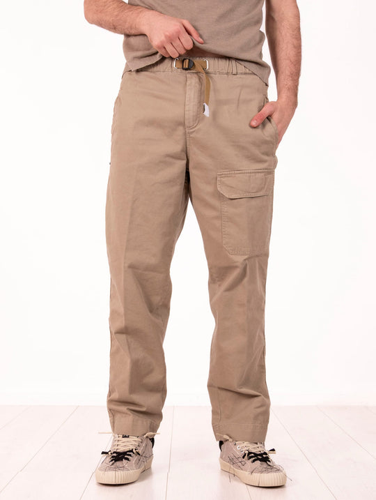 Pantaloni Cargo White Sand in Cotone Beige