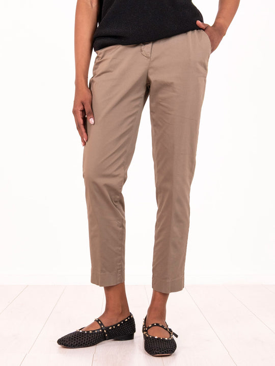 Pantalone White Wise in Cotone Kaki