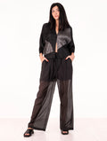 Pantalone White Wise in Mussola Nero