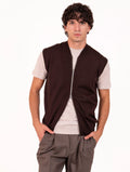 Gilet Alpha Studio in Lana Merinos Marrone