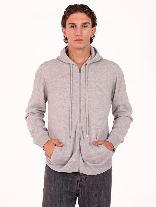 Felpa in Maglia Alpha Studio in Lana Geelong Grigia