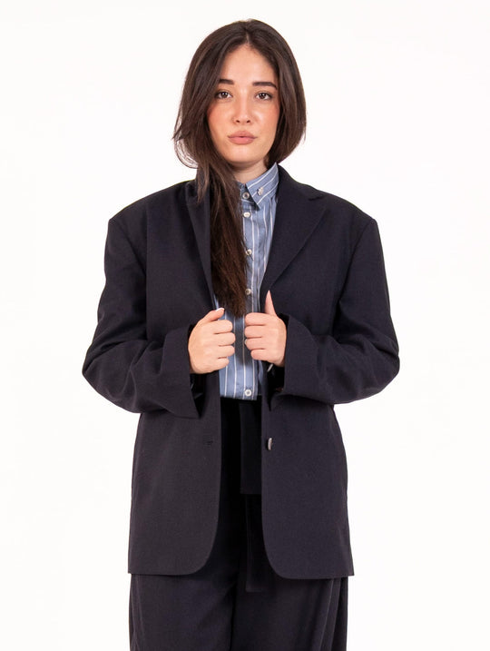 Blazer Alysi in Lana Vergine Notte