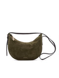 Borsa Croissant Biasia in Suede Oliva