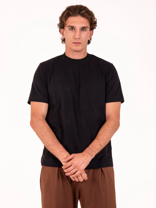 T-Shirt Circolo 1901 Raglan in Jersey Nera