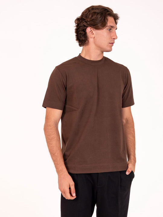 T-Shirt Circolo 1901 Raglan in Jersey Marrone