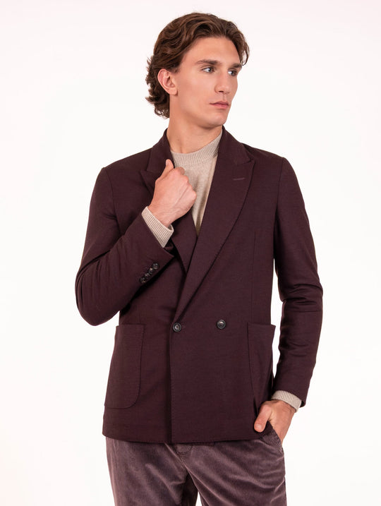 Giacca Circolo 1901 in Lana Vergine e Cashmere Melanzana