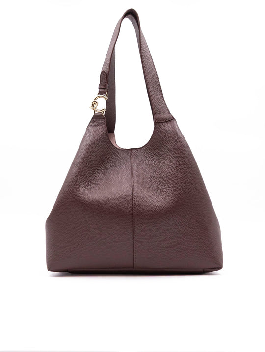Borsa C-Easy Large Coccinelle in Pelle Martellata Berry