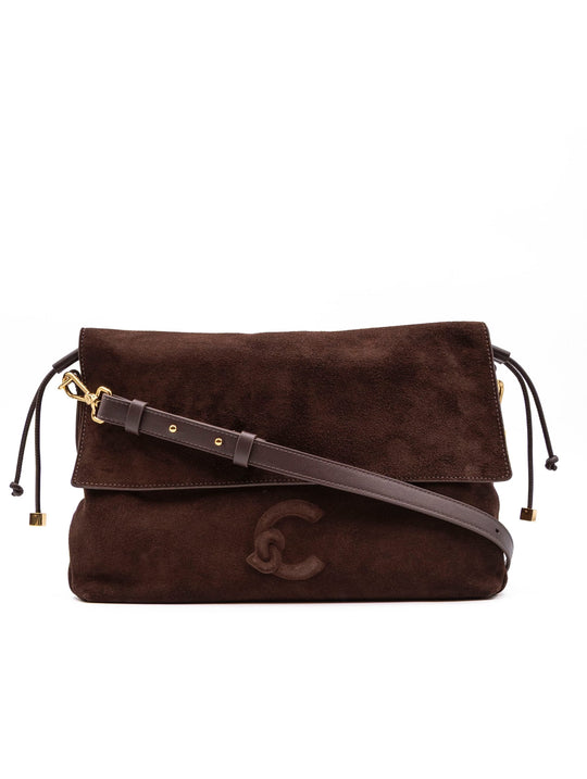 Borsa Lidia Small Coccinelle in Suede Testa di Moro