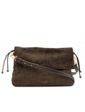 Borsa Lidia Small Coccinelle in Suede Fango