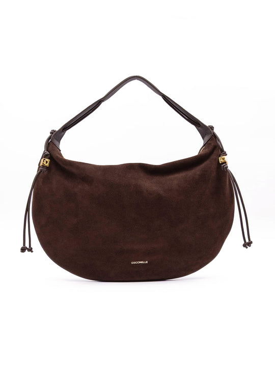 Borsa Thess Large Coccinelle in Suede Testa di Moro