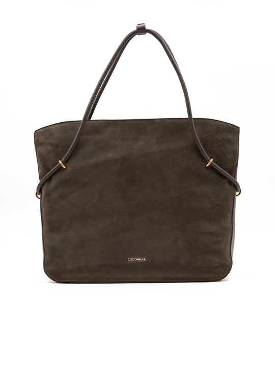 Borsa Lizzie Medium Coccinelle in Suede Fango