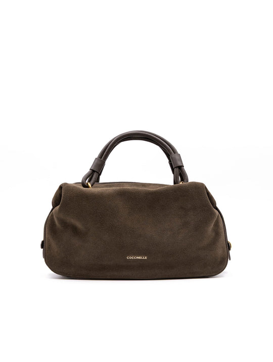Borsa Lizzie Small Coccinelle in Suede Fango