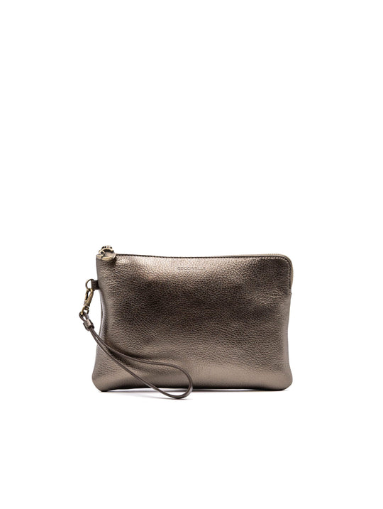 Mini Pochette C-Me Softy Coccinelle in Pelle Laminata Bronzo