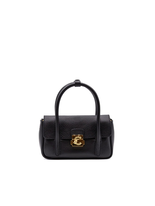 Minibag C-Me Lock Mini Coccinelle in Pelle Nera