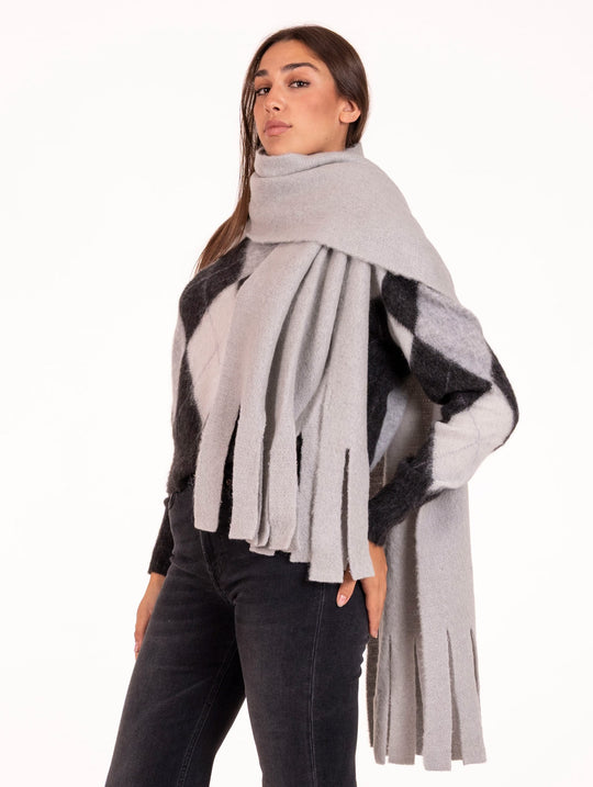Sciarpa Daniele Fiesoli in Alpaca Perla