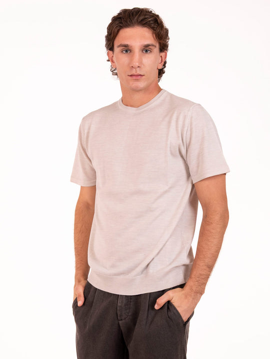Maglia M/M Daniele Fiesoli in Lana Merino Extrafine Crema