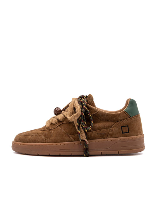 Sneakers Court 2.0 D.A.T.E. in Suede Cuoio