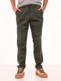 Pantalone Devore in Cotone e Tencel Foresta