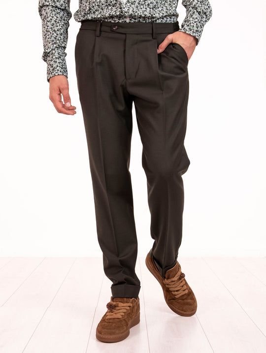 Pantalone Devorè in Lana Verde Militare