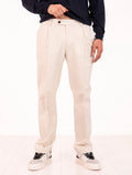Pantalone Devore in Cotone Latte
