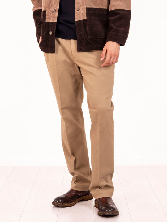 Pantalone Devore in Cotone Cammello