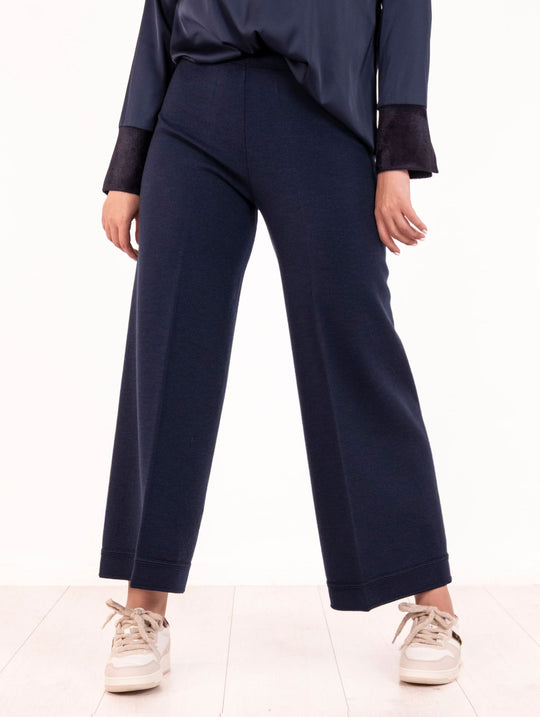 Pantalone D.Exteiror in Lana Merinos Blu