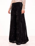 Pantalone Ampio D.Exterior in Tulle Floccato Nero