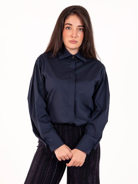 Camicia D.Exterior in Cotone Stretch Blu