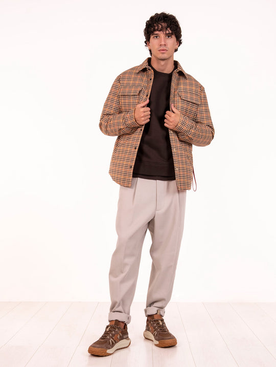 Pantalone Eleventy Milano Platinum in Cotone e Lana Corda